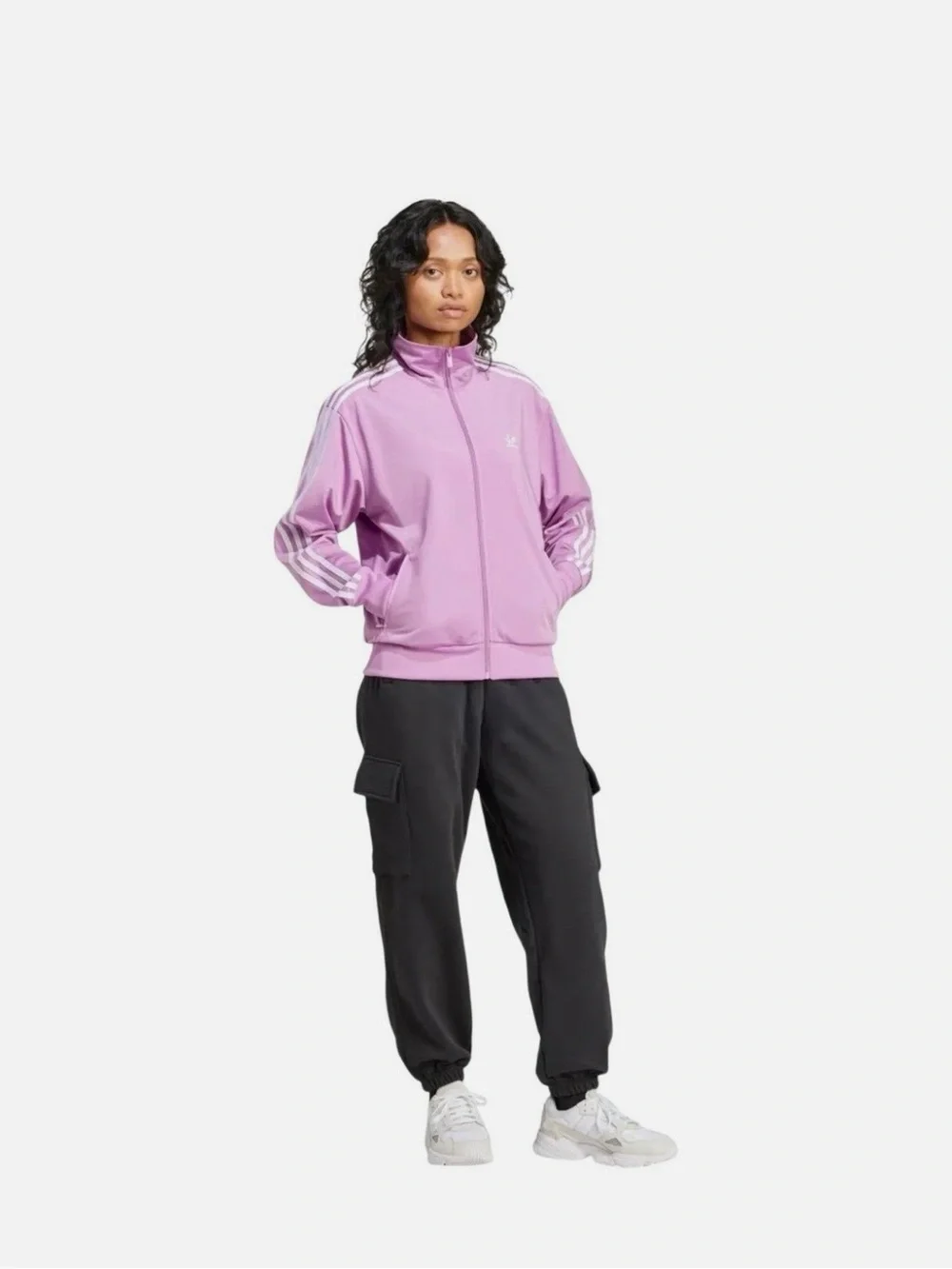 adidas light orchard / light pink Cropped Firebird Track Jacket
